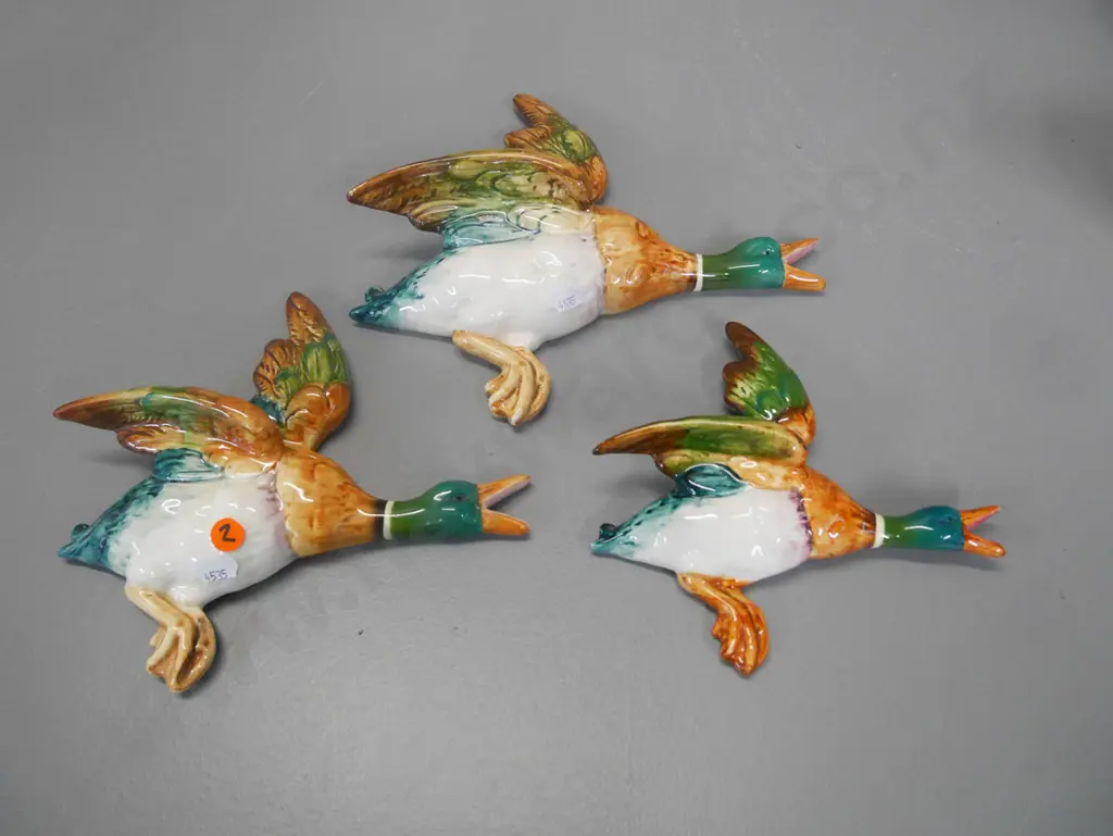3 graduated Beswick wall mounted ducks Largest H-240 W-260 Image 1++