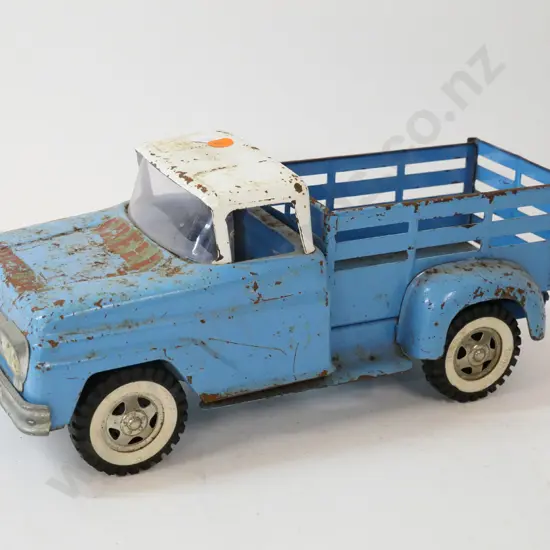 vintage Tonka pickup truck with Shell decal - has corrosion and pitting L-350