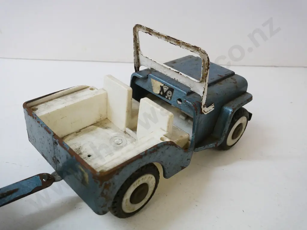 vintage Wyn-Toy Australia Super Hercules Jeep and trailer - has corrosion and pitting L-480 including trailer Image 1++