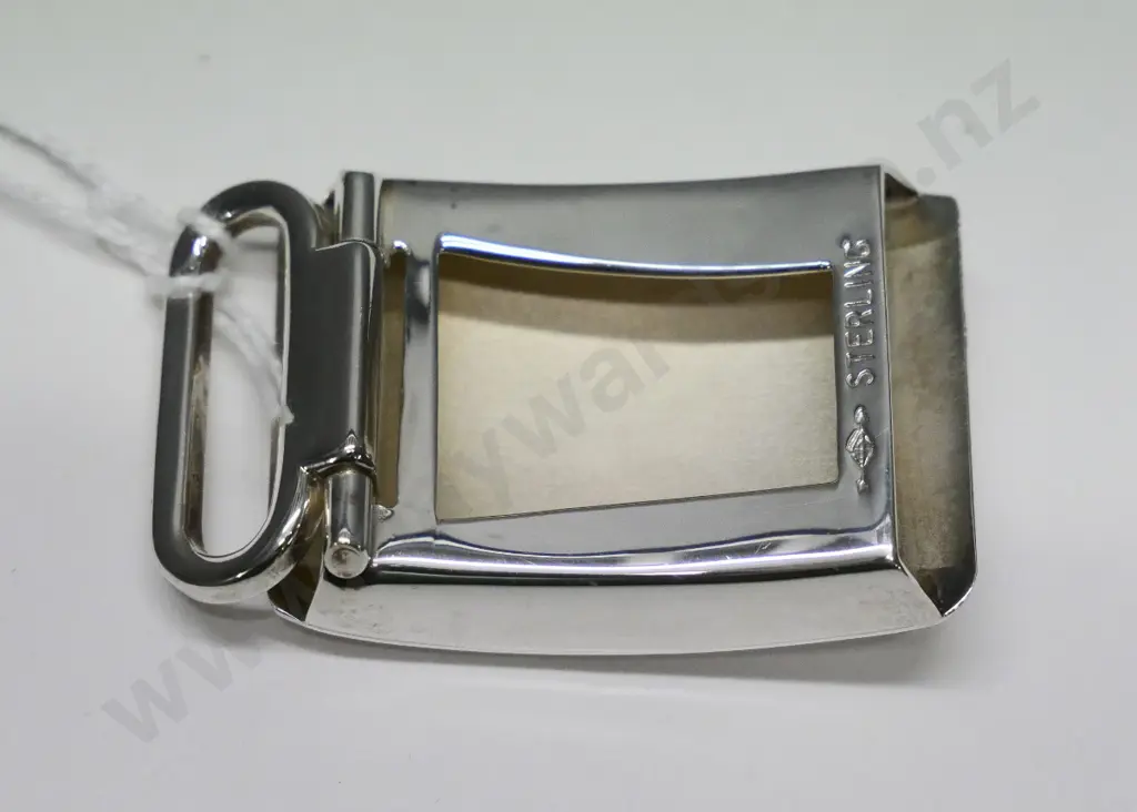 silver belt buckle stamped sterling Image 1++
