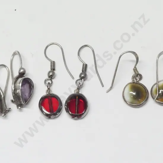 3 pairs of earrings