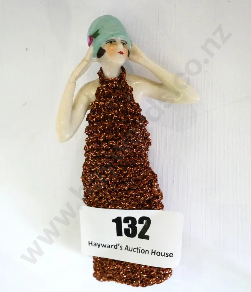 art deco half doll, has been mended. Image 1++