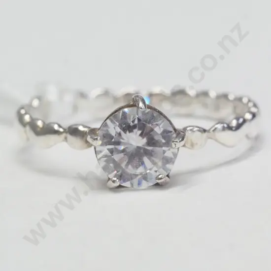 cz dress ring stamped 925
