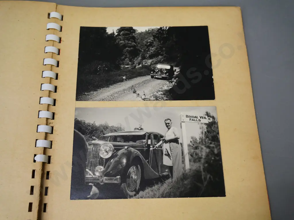scrap-book and photo album full of Kawhia region articles with various vintage photos Image 1++