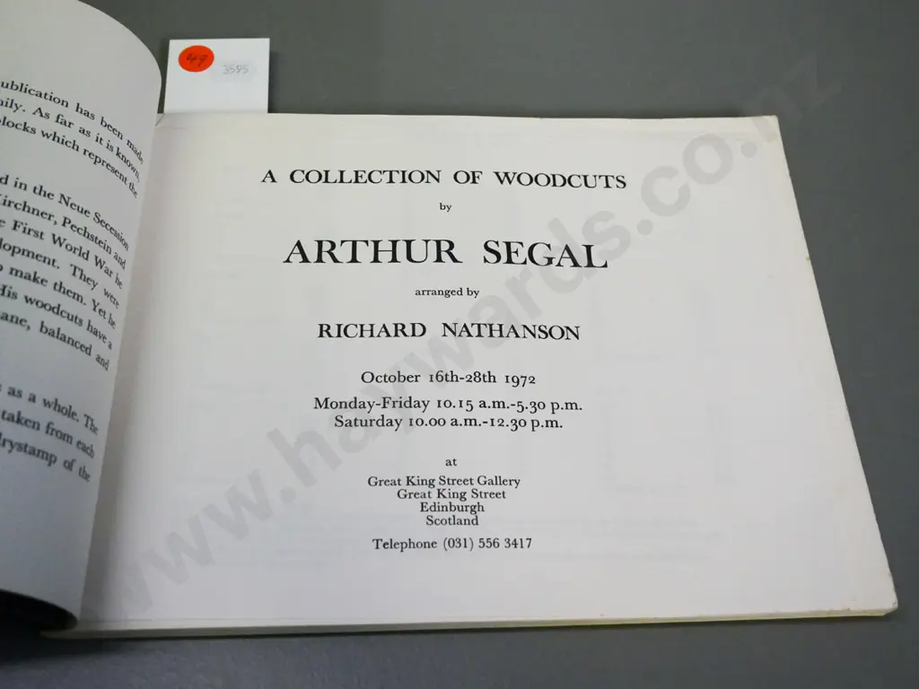 book of Arthur Segal woodcuts - pub. Richard Nathanson 1972 - some foxing to page edges Image 1++