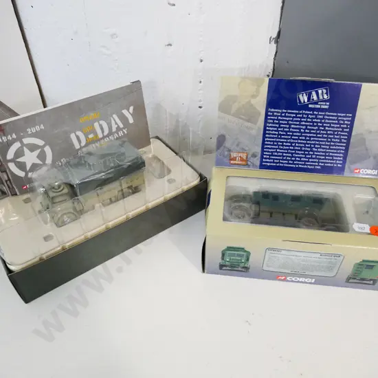 2 boxed Corgi WW2 die-cast 1:50 scale model vehicles - Bedford trucks
