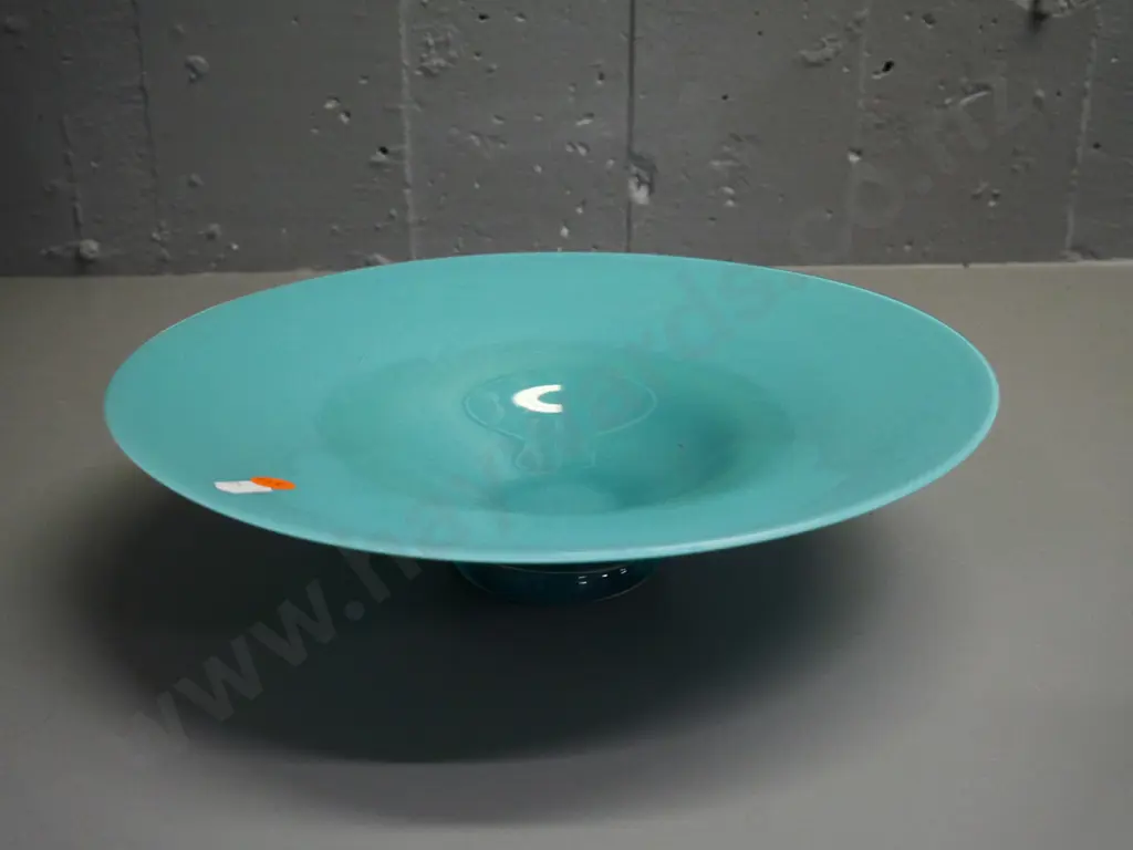 turquoise art glass bowl - diameter 320 Image 1++