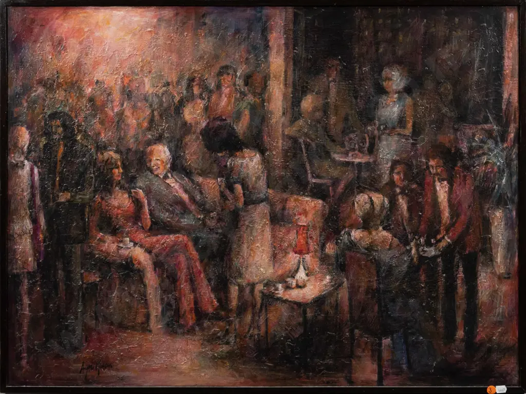 Angela Meeson - framed oil - "After the Show" H-600 W-800 Image 1++