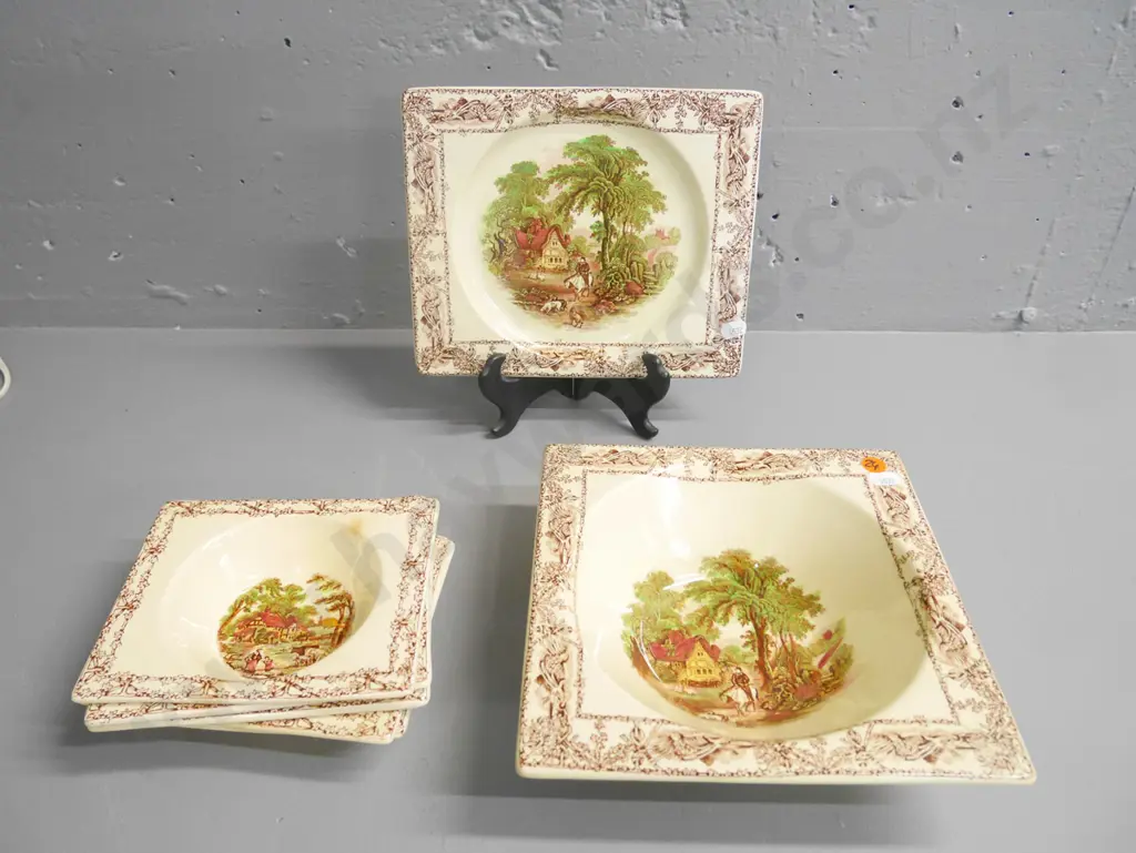 Royal Staffordshire Birritz sweet set and tray - some markings to bowls Image 1++
