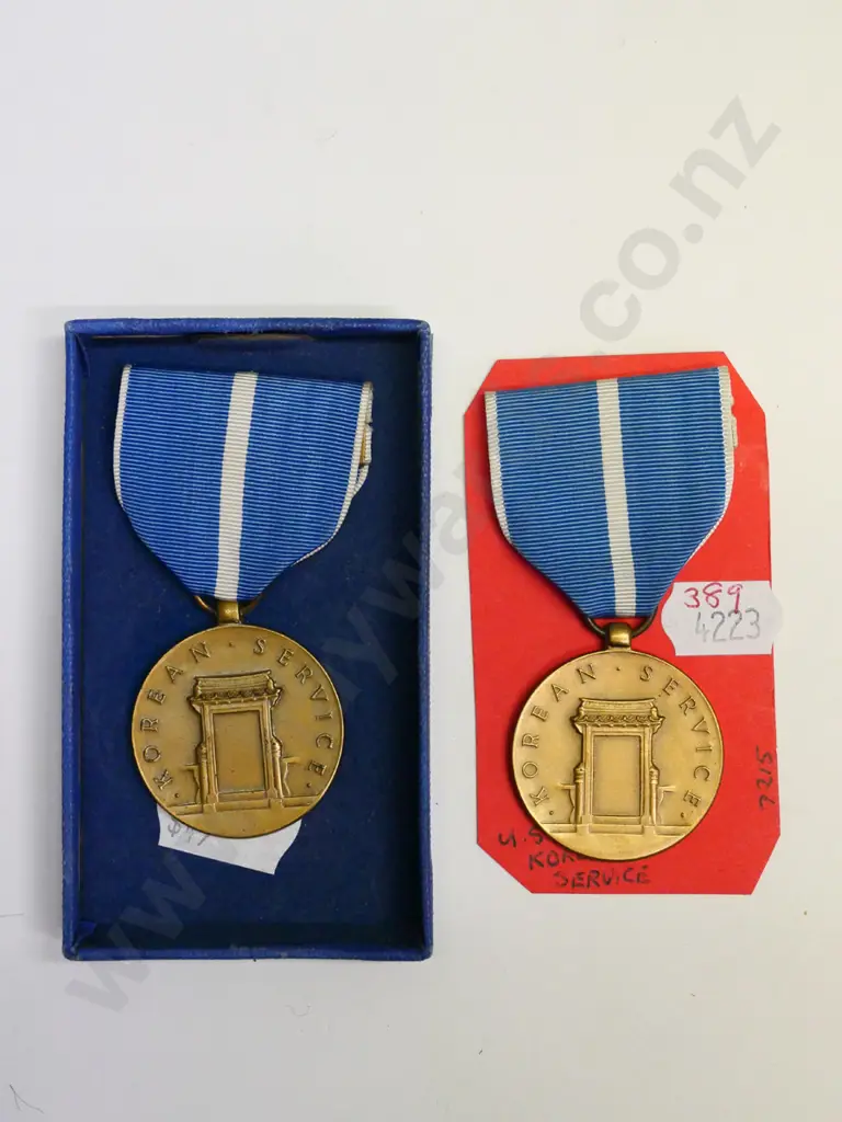 2 United States of Amerca 'Korean Service' medals Image 1++