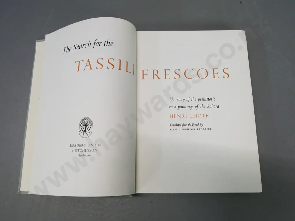 3 art books - 2 on Japanese colour prints (wear to DJs) and Henri Lhote's Search for the Tassili Frescoes - no DJ Image 1++
