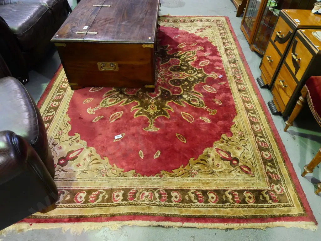 burgundy and brown floor mat L-2720 W-1850 Image 1++