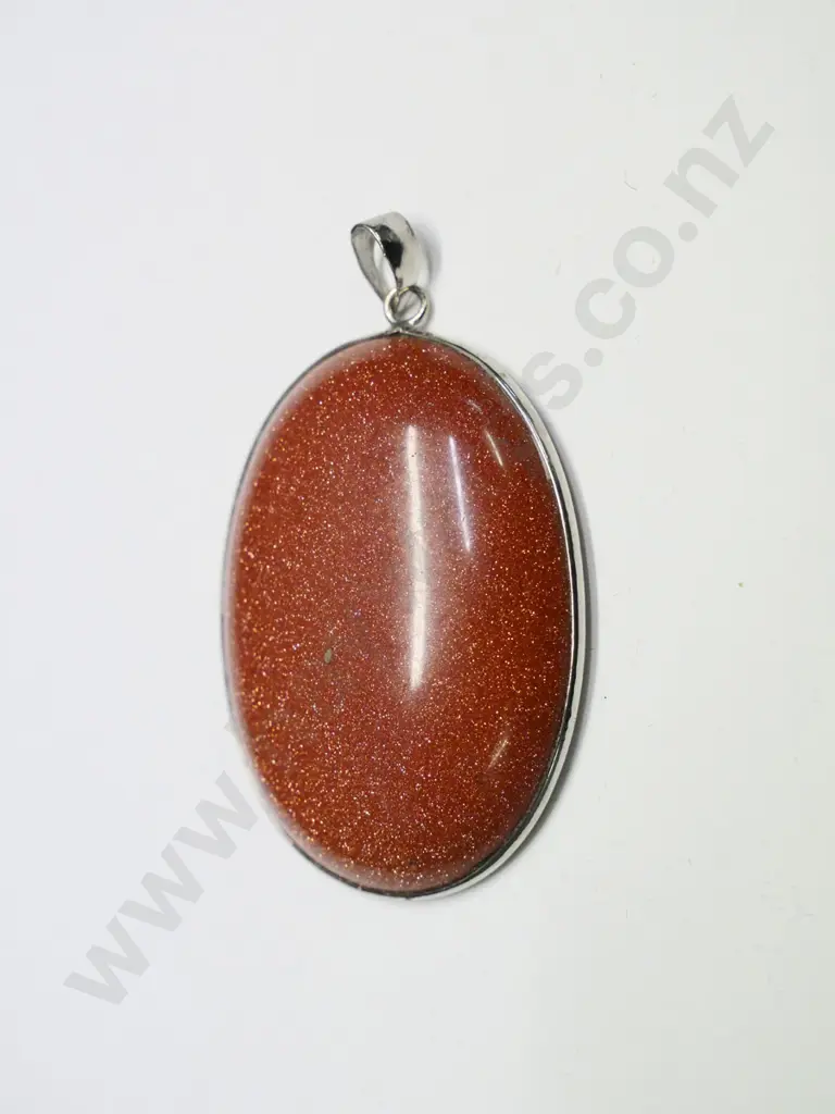 gold coloured stone pendant no marking or chain Image 1++