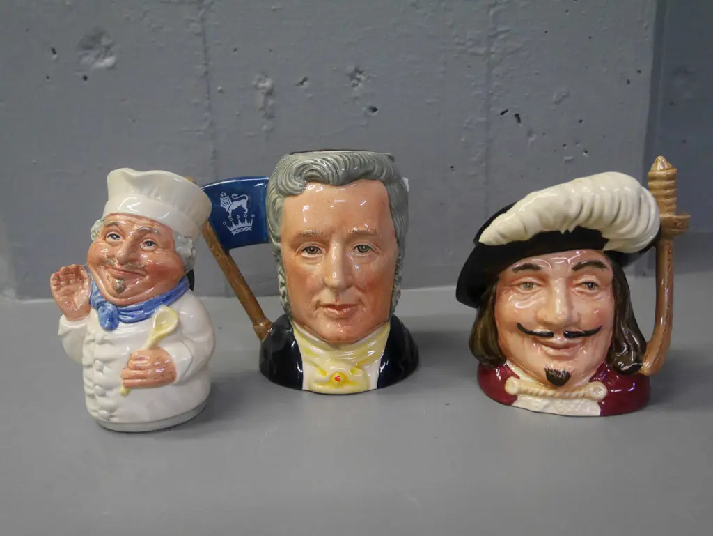 3x  Royal Doulton Toby jugs, including Sir Henry Doulton and Michael Doulton Image 1++