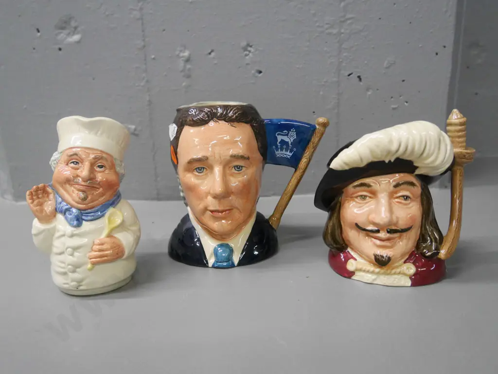 3x  Royal Doulton Toby jugs, including Sir Henry Doulton and Michael Doulton Image 1++