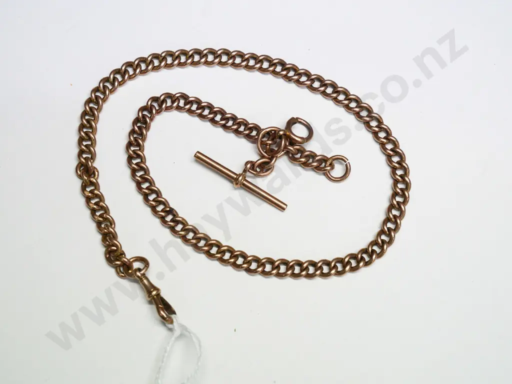 gold fob chain - links stamped 375 (49gm) Image 1++