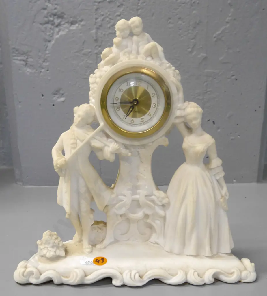 romance figural based mantle clock H-250 Image 1++
