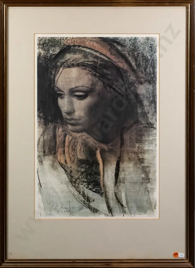 framed print - "Pietro Annigoni Rosella 2" H-480 W-320 Image 1++