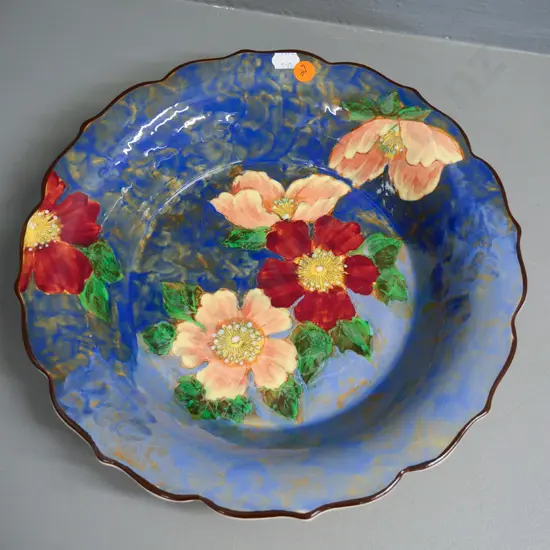 Royal Doulton hand-painted floral shallow bowl Diameter 300