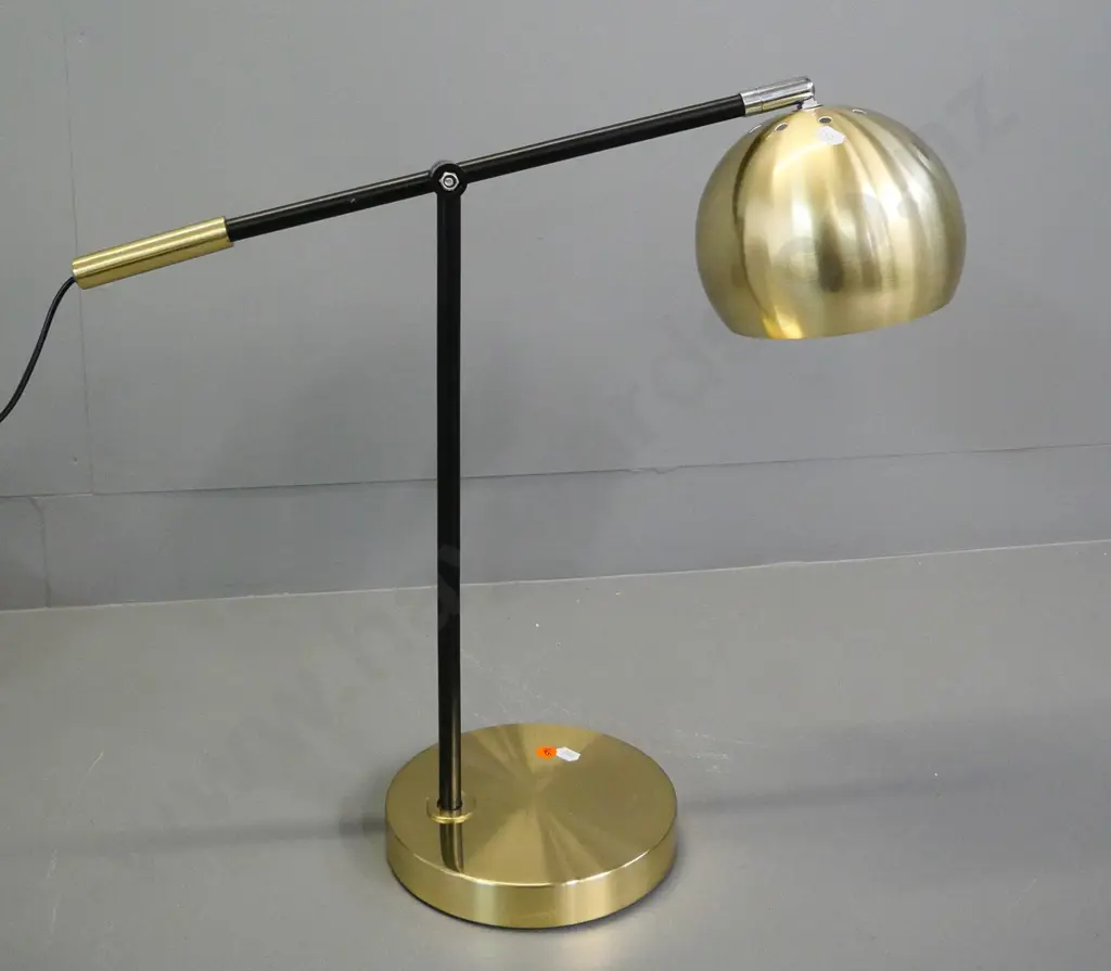 modern cantilever brass-finish table lamp H-480 W-500 as photographed Image 1++