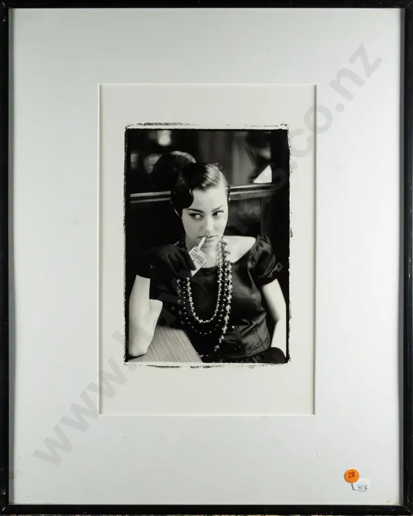framed fashion photograph circa 1980s, photographer unknown - debris under glass, frame is H520 W420 Image 1++
