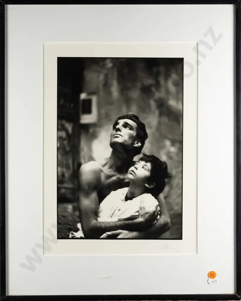 framed fashion photograph circa 1980s, unknown pencil signature, frame is H520 W420 Image 1++