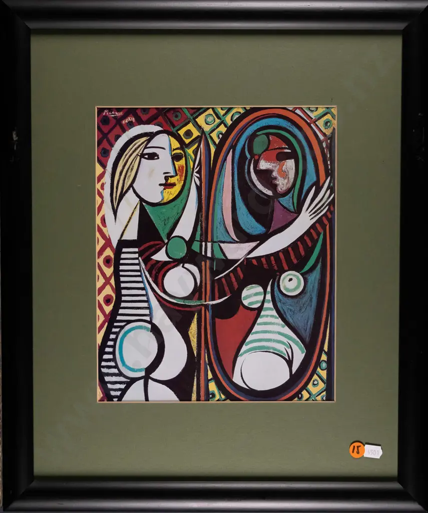 framed reproduction Picasso print - pregnant woman- H-260 W-215 Image 1++