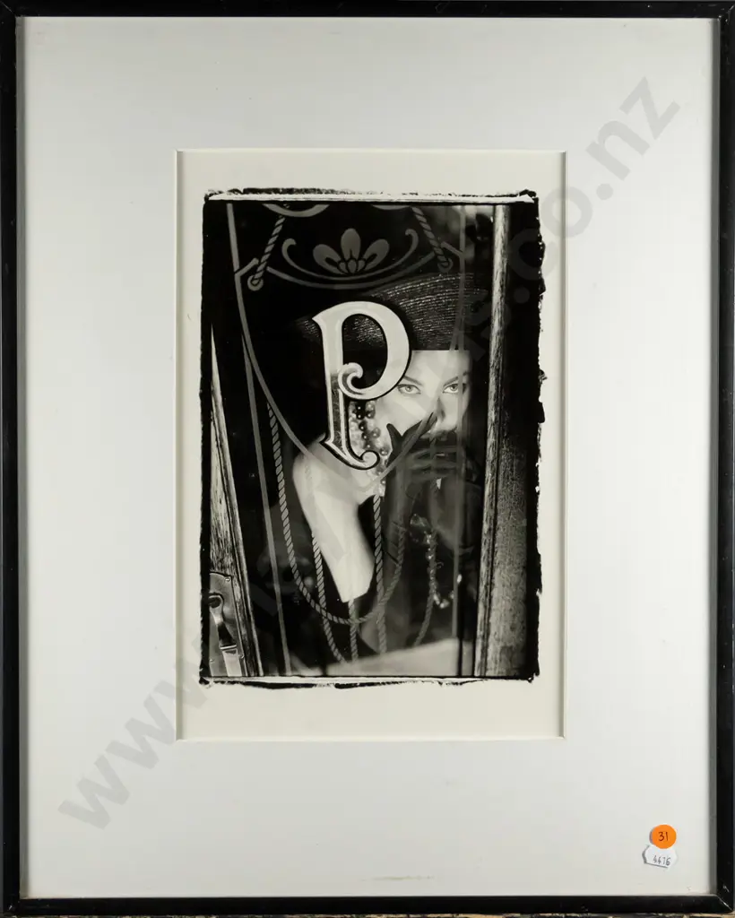 framed fashion photograph circa 1980s, photographer unknown - debris under glass, frame is H520 W420 Image 1++