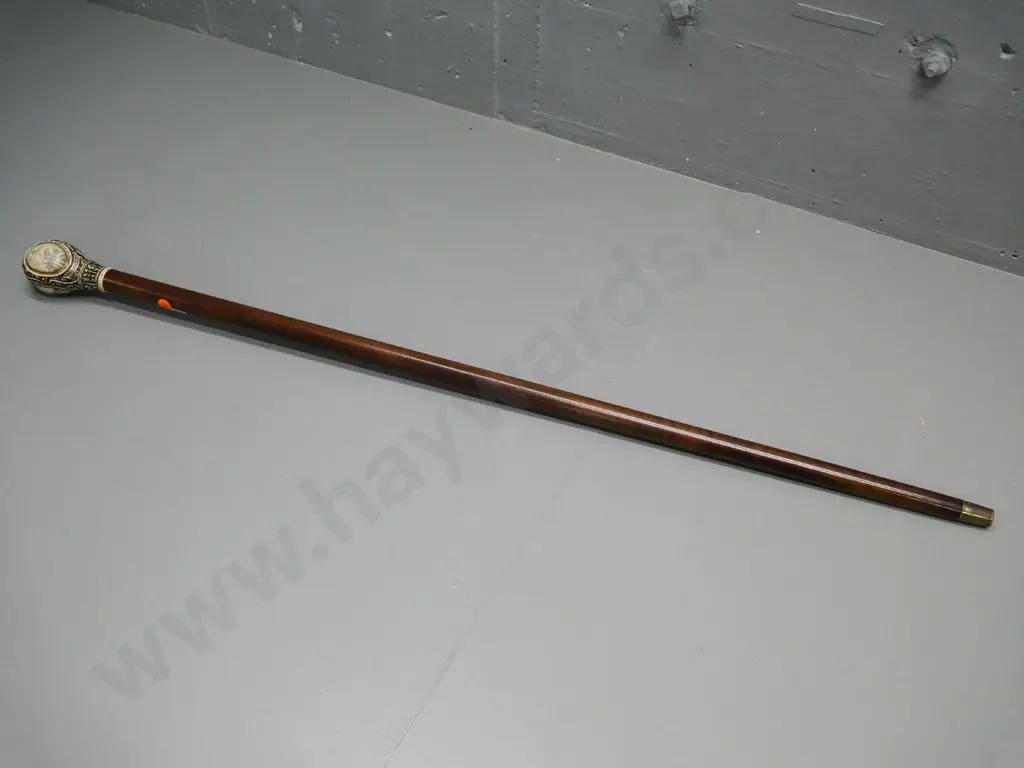 reproduction walking stick with faux ivory / faux bone handle - Horatio Nelson, HMS Victory, etc. L-890 Image 1++