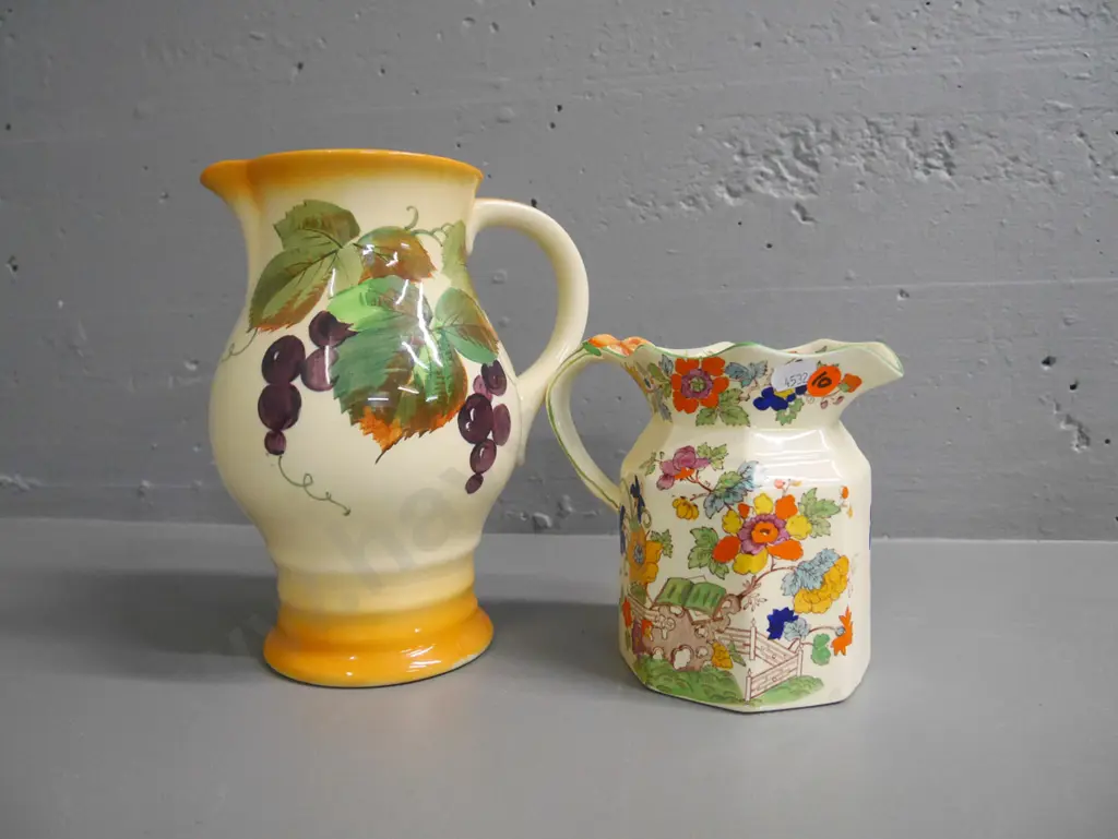Masons milk jug, Royal Doulton grape themed jug Tallest H-220 Image 1++