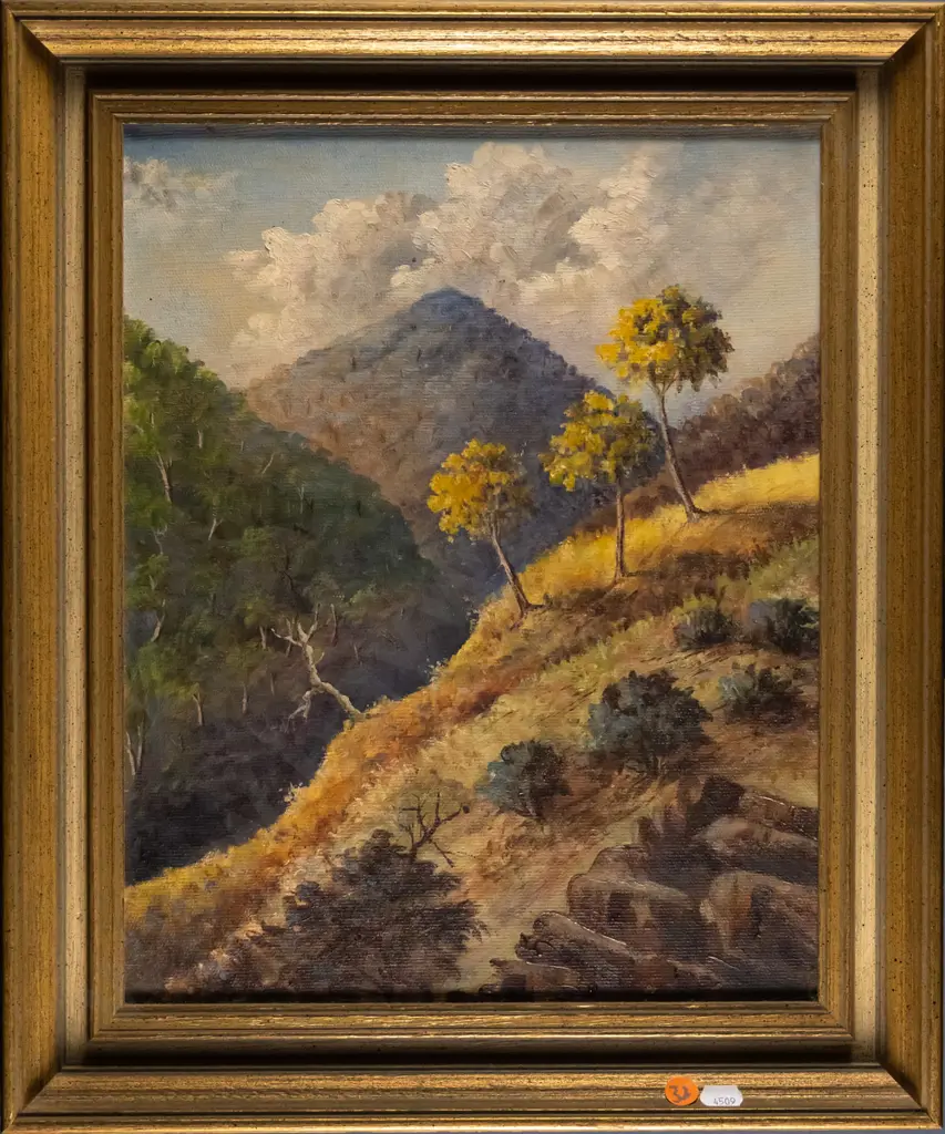 Mister Mason  1917- framed oil -landscape- H-370 W-290 Image 1++