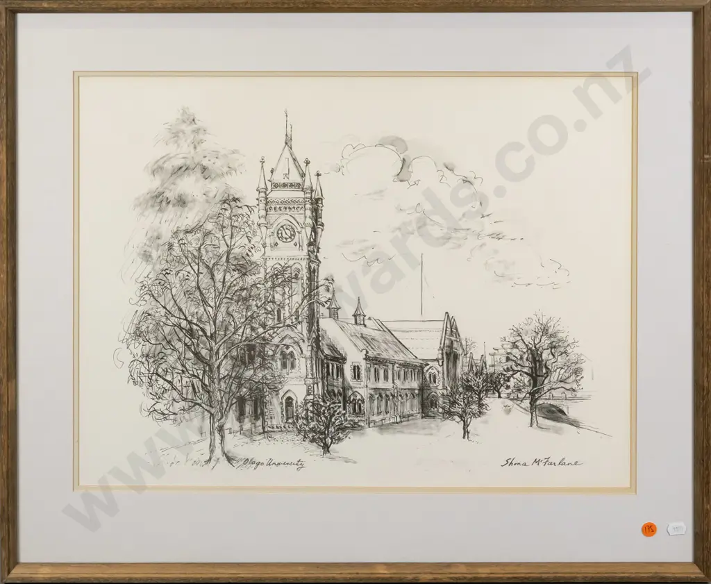 Shona McFarlane - framed print - Otago University H-400 W-530 Image 1++