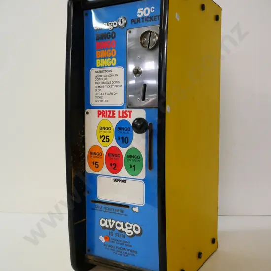 Avago Bingo coin-operated gaming machine - untested H-650 W-240 D-340