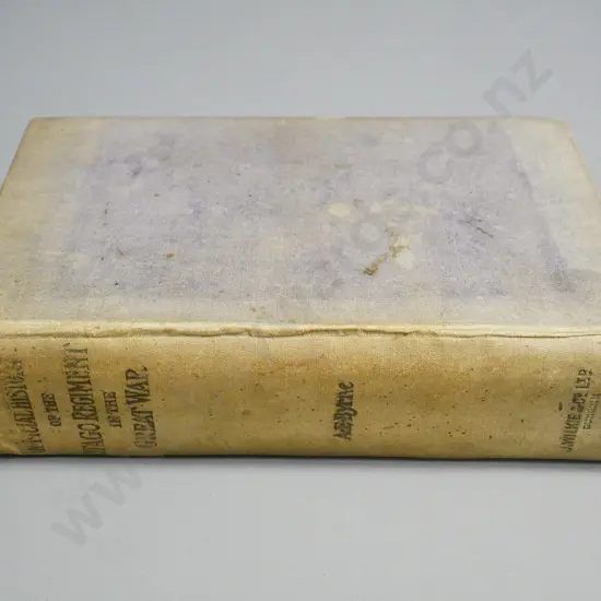 book: Official History of the Otago Regiment in the Great War - A.E. Byrne - foxing, stains and wear