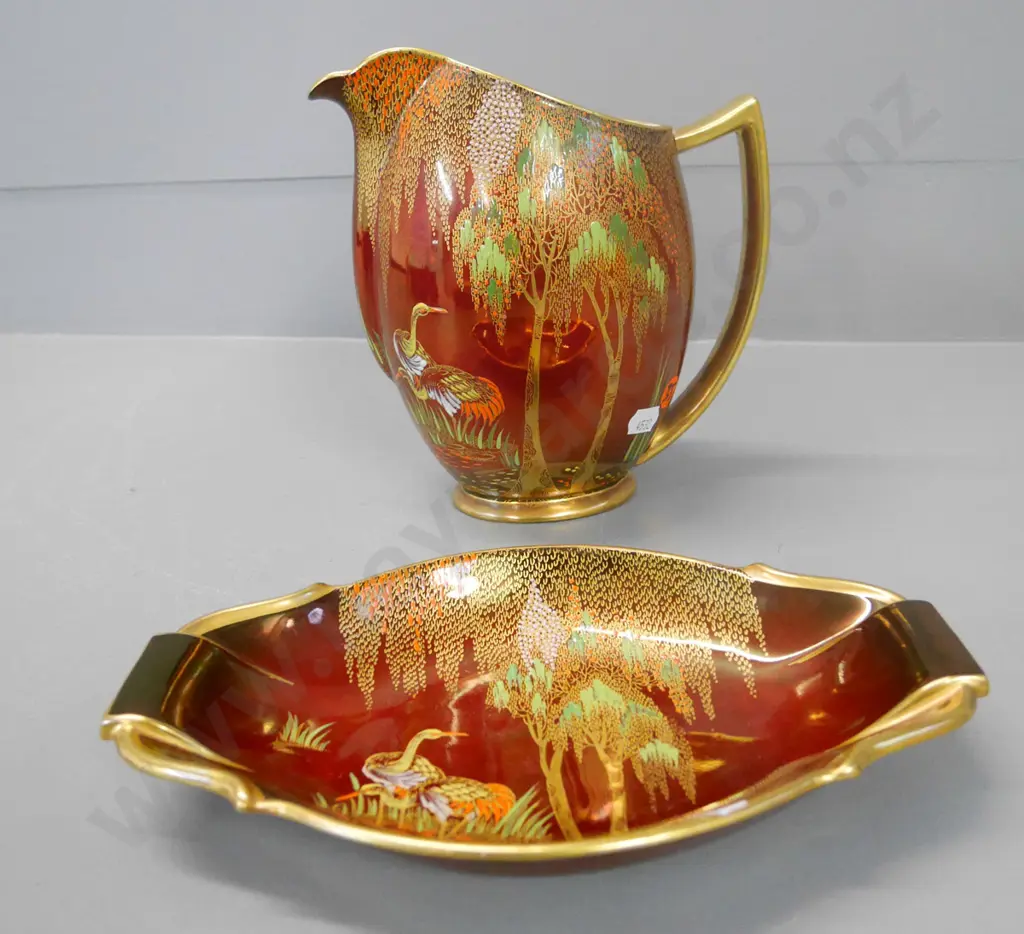 2x Carlton ware Rouge Royale - jug and dish Image 1++