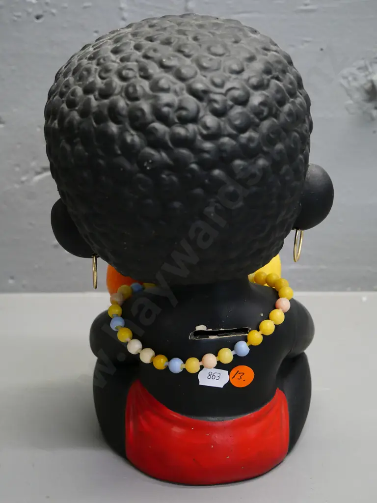 large retro bobble head fruit seller figure / money box - minor paint loss H-260 Image 1++