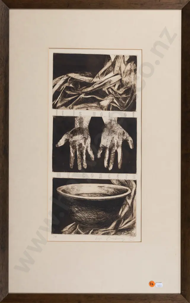 Inge Doesburg '93 - framed ltd edition print 1/8  - "it's not of my concern" H-425 W-195 Image 1++