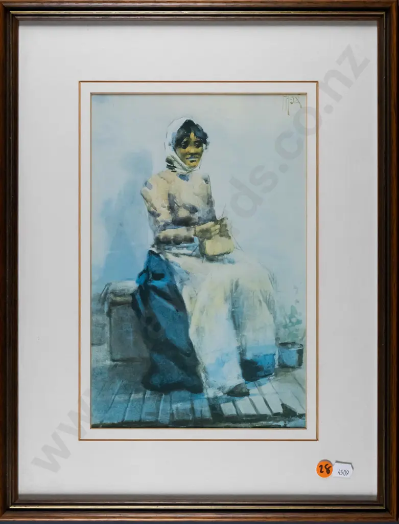 framed  Francis Hodgkins print- portrait- H-280 W-180 Image 1++