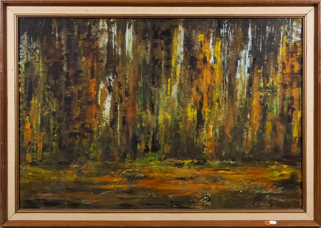 Gibson '78 - framed oil - forest H-500 W-730 Image 1++
