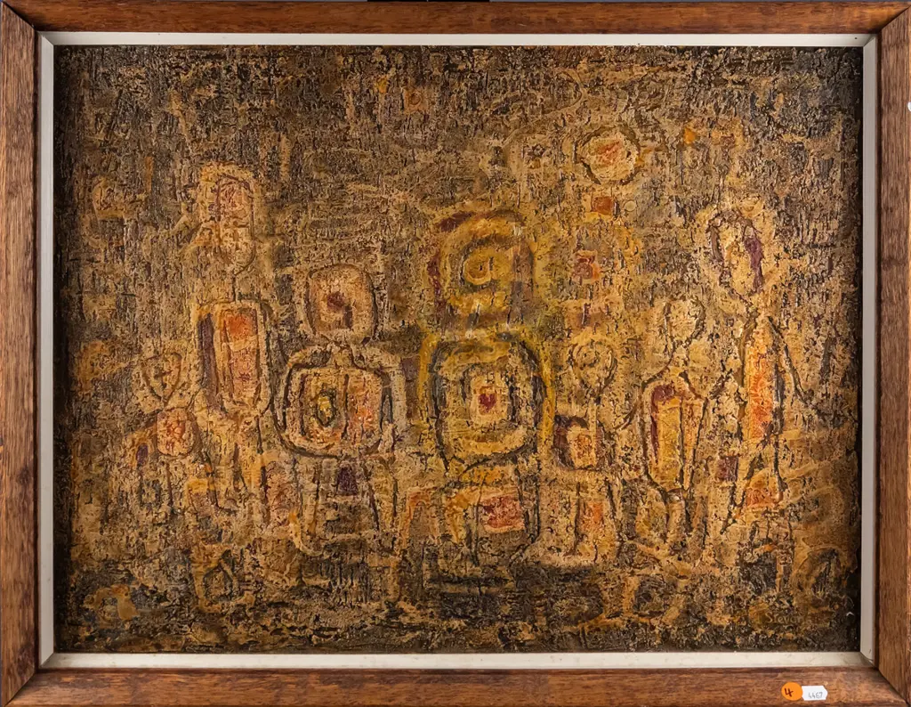 Stevens - framed acrylic - "Night Walk" H-400 W-530 Image 1++