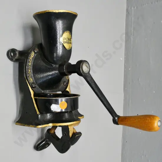 Spong cast iron bench-mount coffee mill