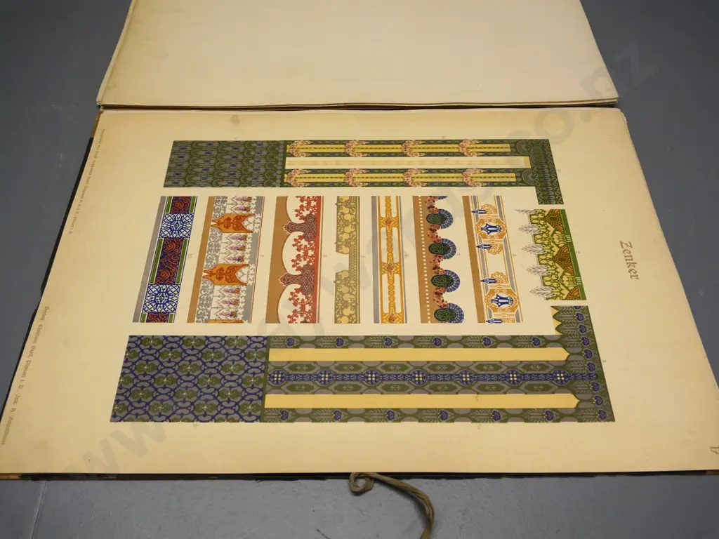 Decken und Wandschmuck - Rudolf Zenker - large folio of German art deco design colour lithographs - sheets are loose Image 1++