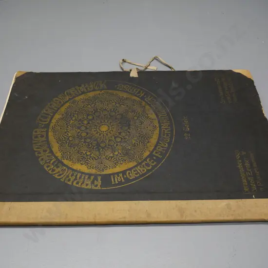 Decken und Wandschmuck - Rudolf Zenker - large folio of German art deco design colour lithographs - sheets are loose