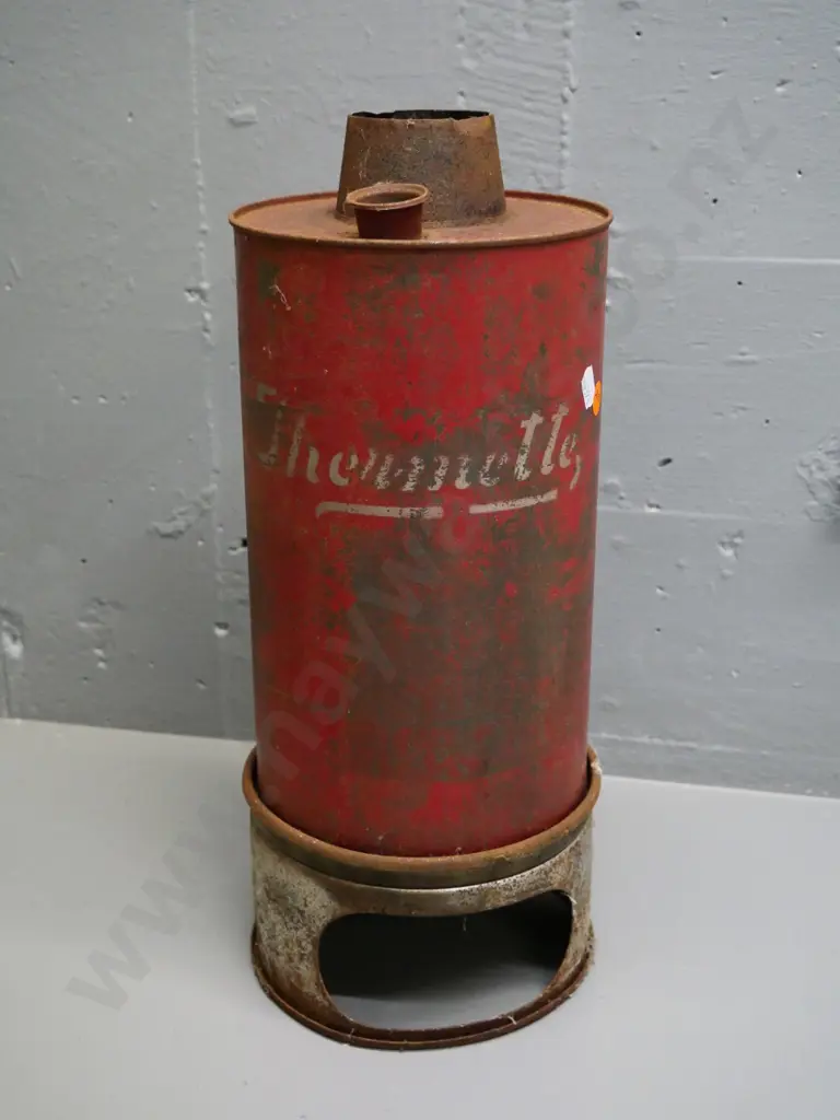 vintage thermette - paint wear and corrosion H-400 Image 1++