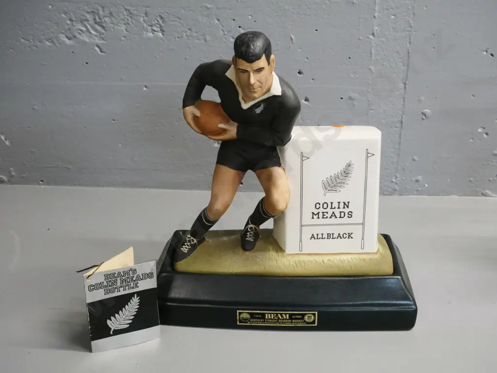 Jim Beam Colin Meads NZ Sports Foundation edition decanter - no contents. H-300 W-290 Image 1++
