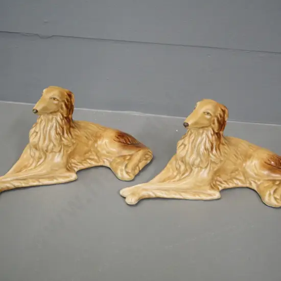 pair of Sylvac dog figures marked No. 19 - H-110 L-210