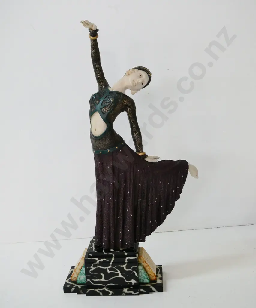 composite reproduction deco style dancing woman figure H-500 Image 1++