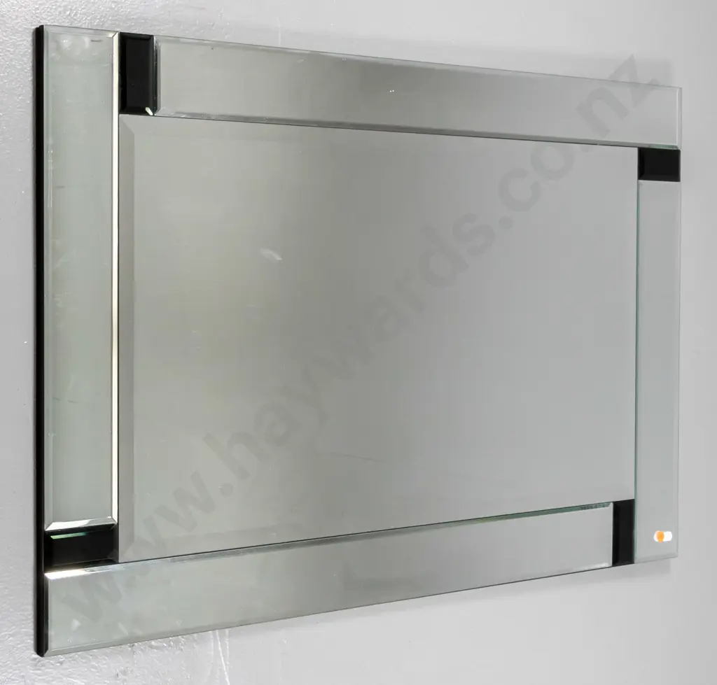 deco style bevelled edge wall mirror H-600 W-910 Image 1++