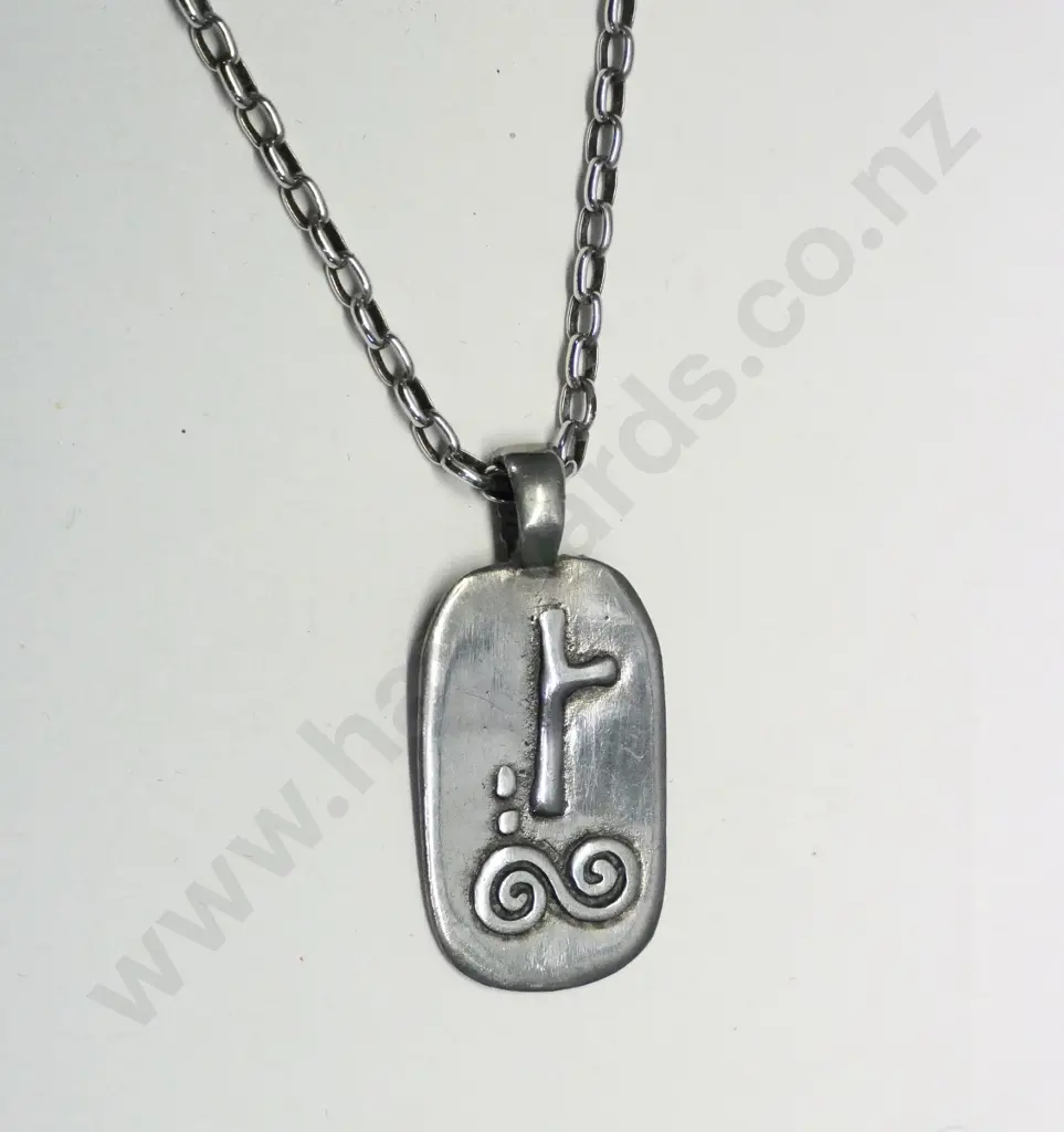 silver ingot pendant chain stamped 925 Image 1++