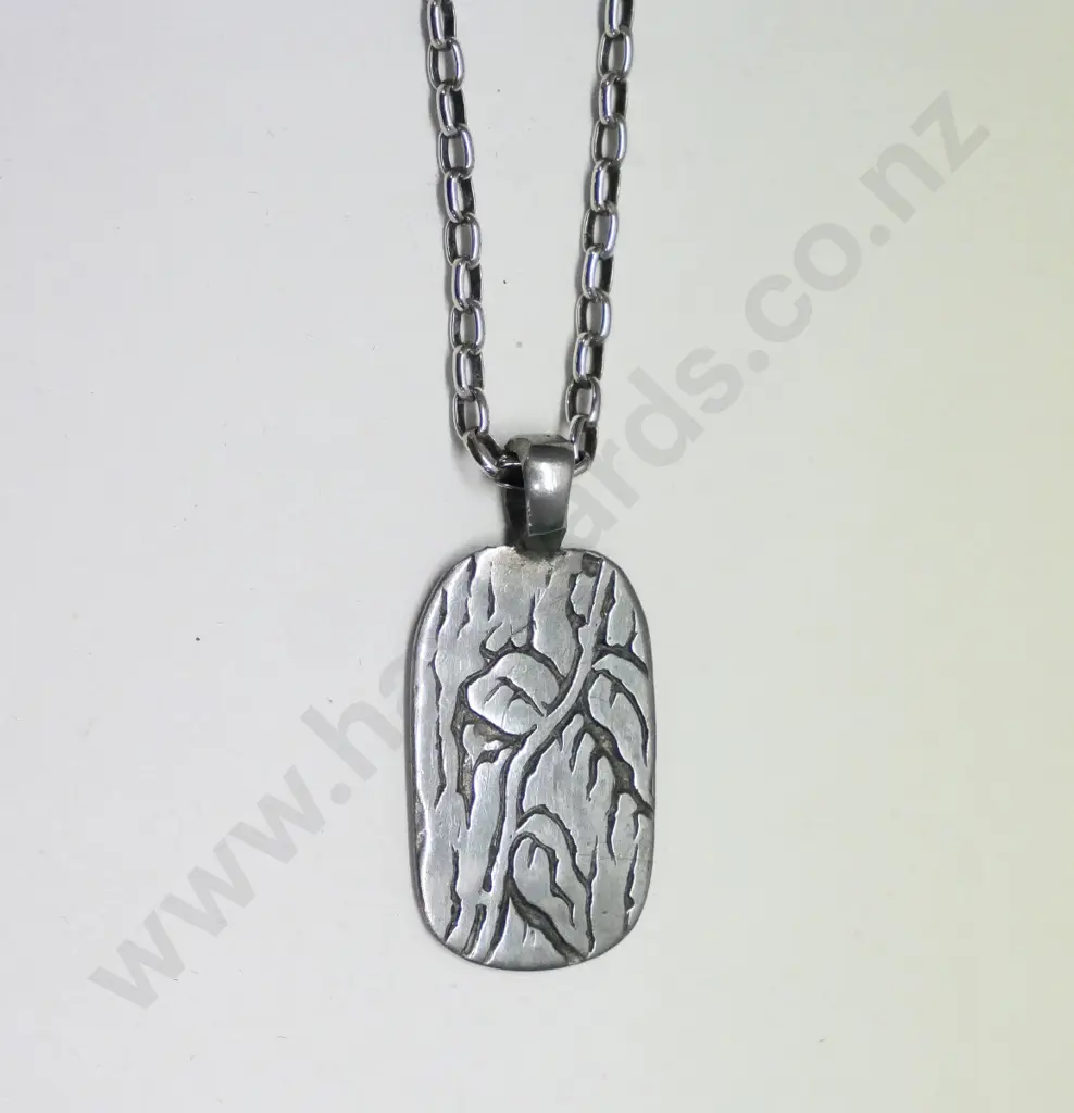 silver ingot pendant chain stamped 925 Image 1++